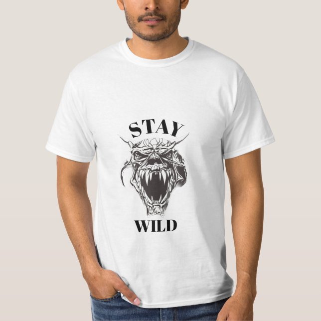 Camiseta Stay Wild Demon Skull (Anverso)