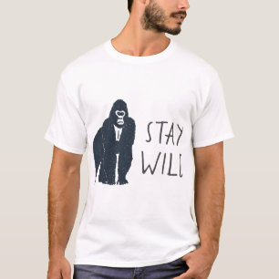 Camiseta Stay Wild Gorilla Silhouette