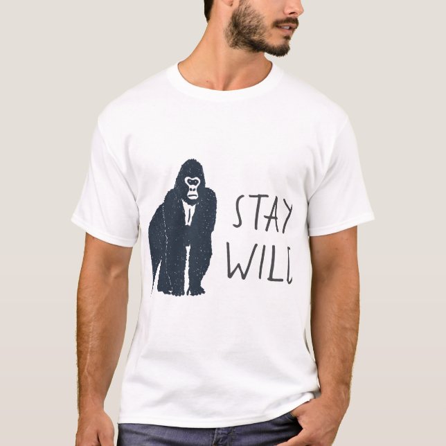 Camiseta Stay Wild Gorilla Silhouette (Anverso)