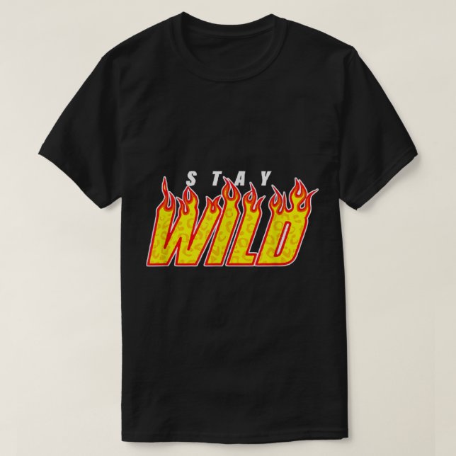 Camiseta Stay Wild Merch Ben Azelart Red  (Diseño del anverso)