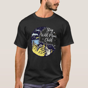 Camiseta Stay Wild Moon Child Mountains Ocean Water Lake St