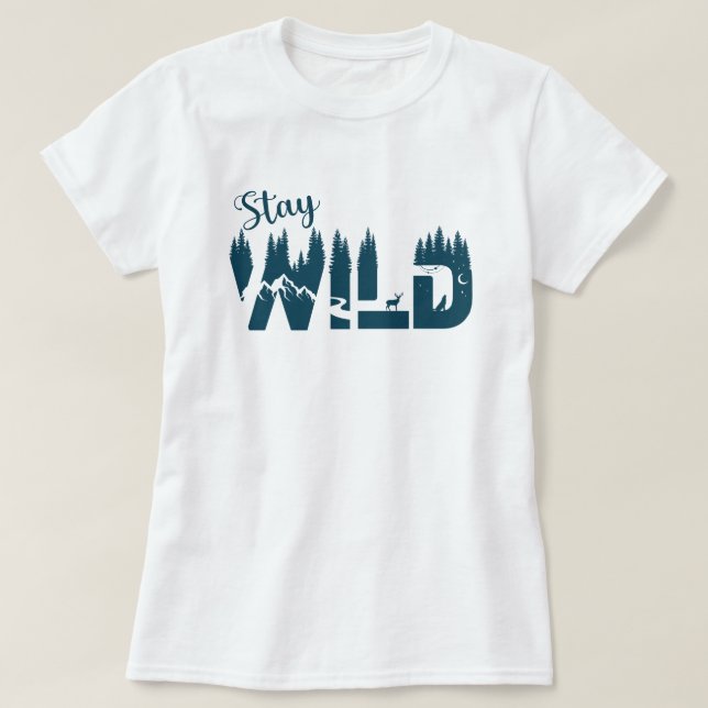 Camiseta Stay Wild Nature (Diseño del anverso)