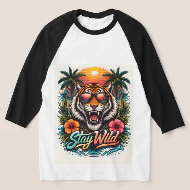 Camiseta Stay Wild Tiger Sunset – Jungla Tropical  (Distribución)