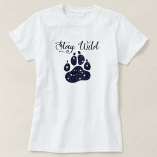 Camiseta Stay Wild Wolf Paw T-Shirt