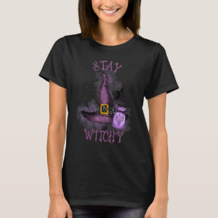 Camiseta Stay Witchy Spooky Season Groovy Retro Halloween W
