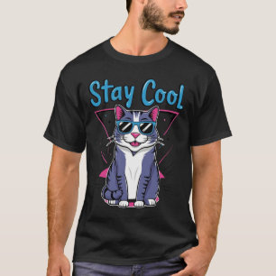 Camiseta StayCoolCatTshirtDesign-CoolCatTeeGraphicforCasual
