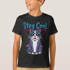 Camiseta StayCoolCatTshirtDesign-CoolCatTeeGraphicforCasual