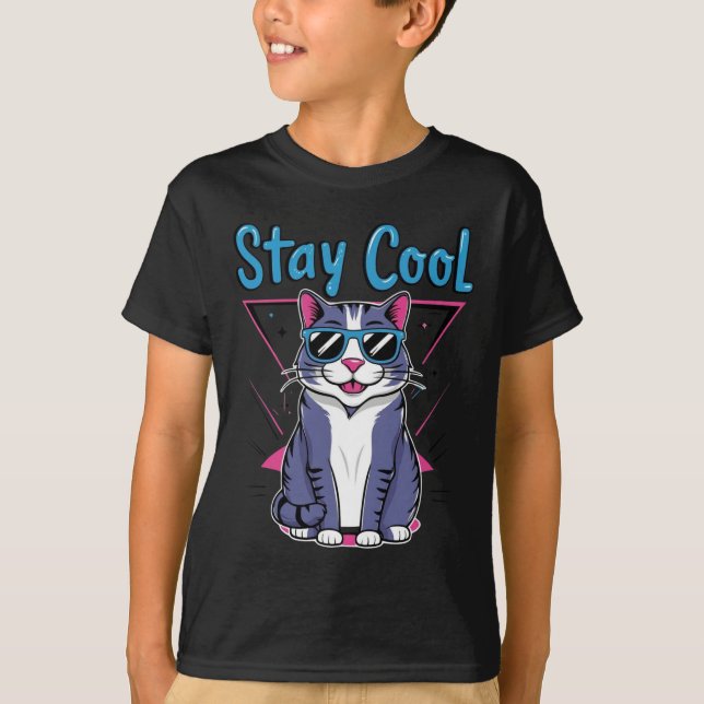 Camiseta StayCoolCatTshirtDesign-CoolCatTeeGraphicforCasual (Anverso)