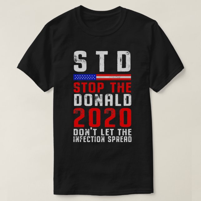 Camiseta STD Stop the Donald Funny Anti Trump 86 45 2020 Pu (Diseño del anverso)
