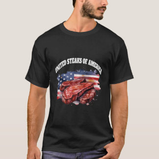 Camiseta Steak United Steaks Of America Funny Patriot Bbq U
