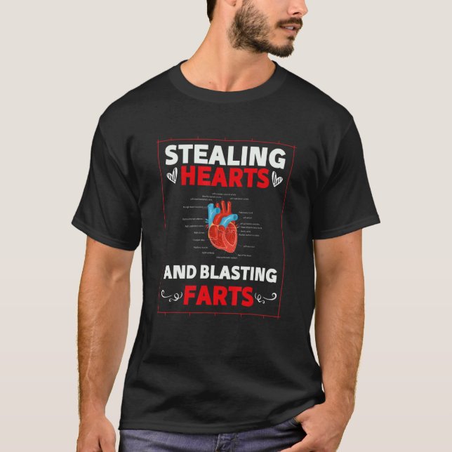 Camiseta Stealing Hearts & Blasting Farts Funny Heart Valen (Anverso)