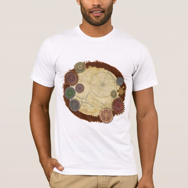 Camiseta Steam Elegance Steampunk Mixed Media (Anverso)