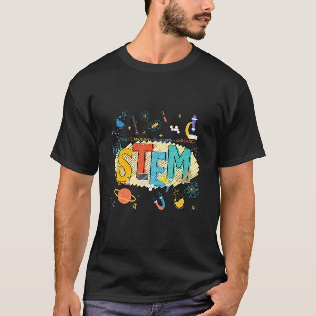 Camiseta Steam Learning Crew Stem Teachers Stem To School (Anverso)