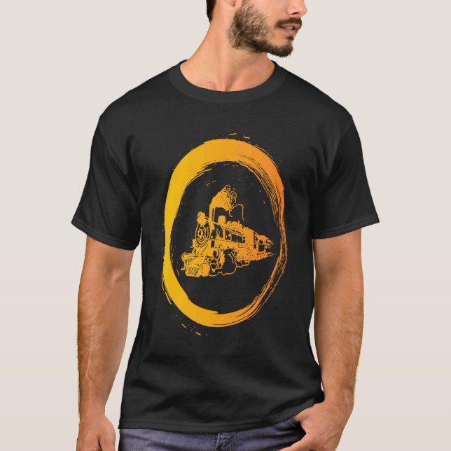 Camiseta Steam locomotive model train railroad (Anverso)