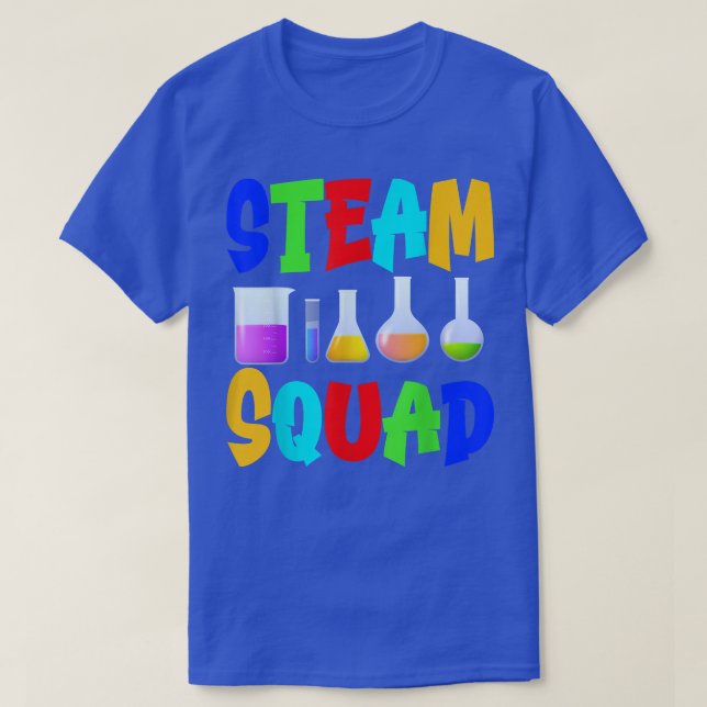 Camiseta STEAM Squad Science Tech Engineering Math Art Subj (Diseño del anverso)