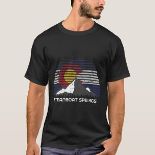 Camiseta Steamboat Springs, Colorado X Co Flag Mtn Cima