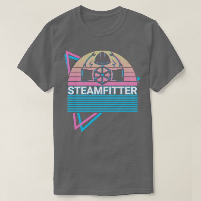 Camiseta Steamfitter Steam Fitter Retro (Diseño del anverso)
