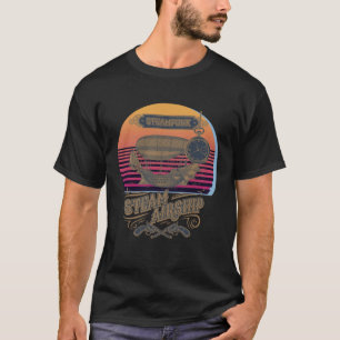 Camiseta Steampunk Airship Clock Women Regalo Retro Air Tra