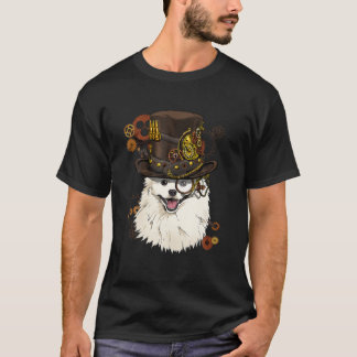 Camiseta Steampunk American Eskimo Dog Steampunk Amantes Gi