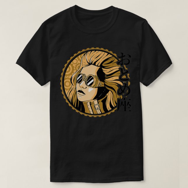 Camiseta Steampunk Anime Chica Otaku Estética Japonesa P (Diseño del anverso)