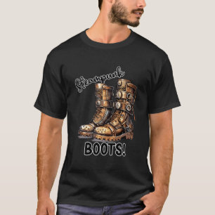 Camiseta Steampunk Boots! Diseño de punk