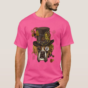 Camiseta Steampunk Boxer Gother Dog Animal Face Mascota Box