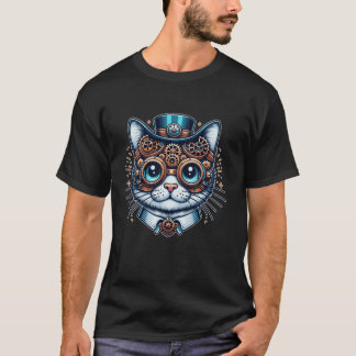 Camiseta Steampunk Cat Steampunk Kitten Amantes Fantasía Po