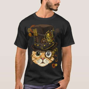 Camiseta Steampunk Cat Steampunk Kitten Amantes Para Mujere
