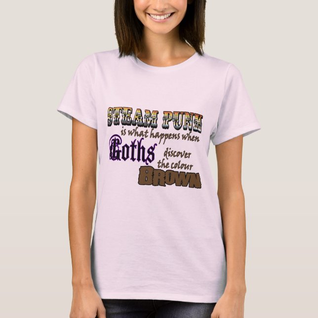 Camiseta Steampunk: cuando los Góticos descubren Brown (Anverso)