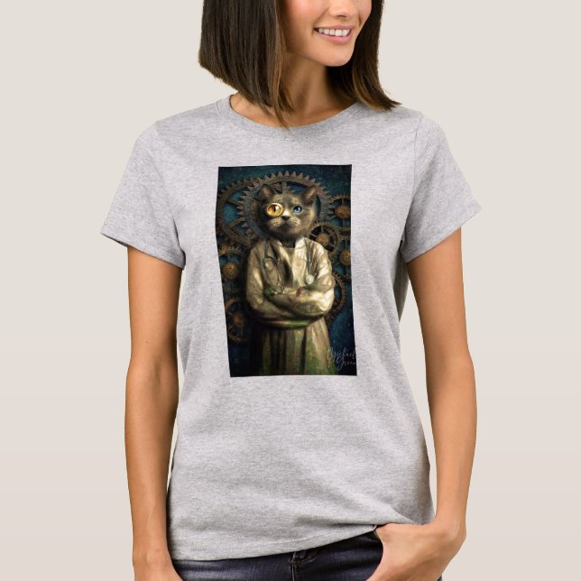 Camiseta Steampunk de Lab Cat (Anverso)