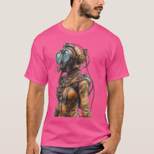 Camiseta Steampunk Diver Vintage Diving Suit Art Retro Sci