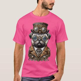 Camiseta Steampunk Dog Pug Art