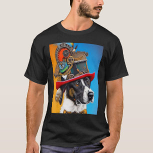 Camiseta Steampunk Dog Punk de vapor Cachorro Fantasía Góti