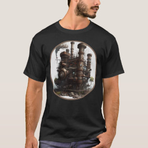 Camiseta Steampunk Dystopian City Retro Scifi Ge Mecánico