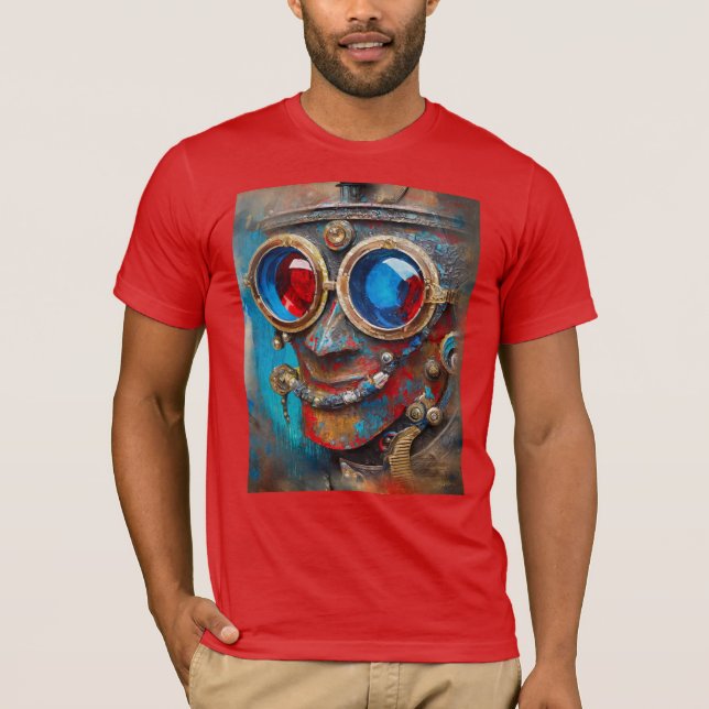 Camiseta Steampunk El retrato del hombre del estaño (Anverso)