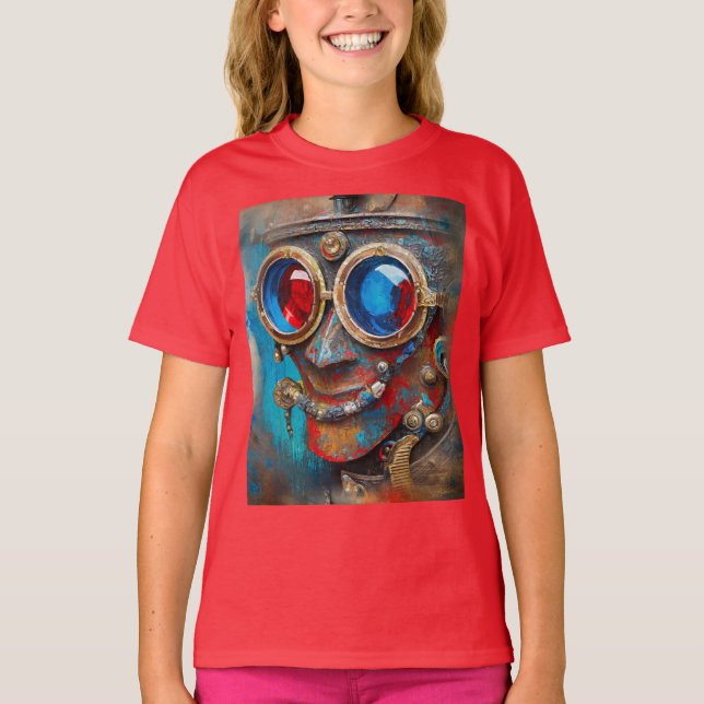 Camiseta Steampunk El retrato del hombre del estaño (Anverso)
