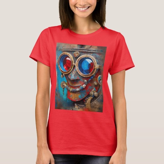 Camiseta Steampunk El retrato del hombre del estaño (Anverso)