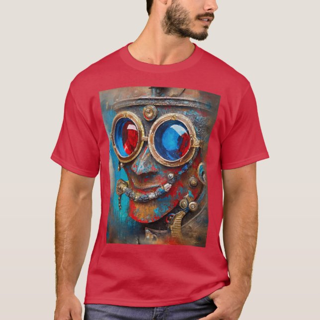 Camiseta Steampunk El retrato del hombre del estaño (Anverso)