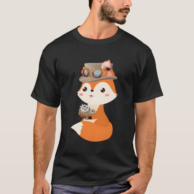 Camiseta Steampunk Fox Science Fiction Steam Powered Critte (Anverso)