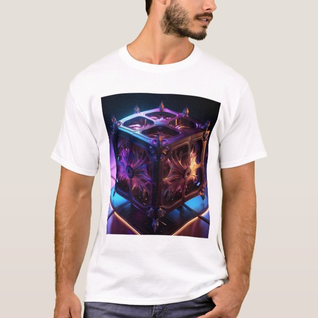 Camiseta Steampunk Fractal Reflective Music Box (Anverso)