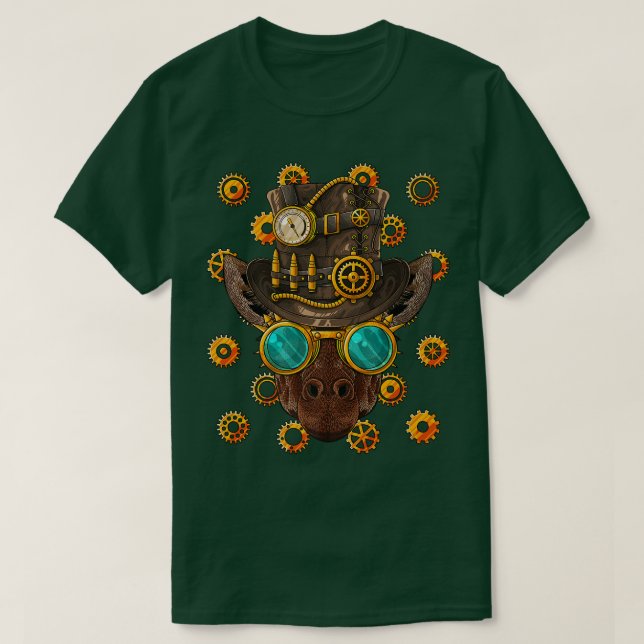 Camiseta Steampunk Giraffe Medieval Victorian Powed (Diseño del anverso)