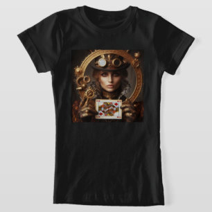 Camiseta Steampunk, hermosa reina de los diamantes