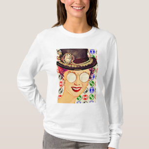 Camiseta Steampunk Lady Colorful Gears Arte original