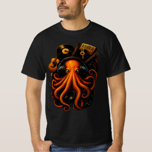 Camiseta Steampunk Octopus - Música y fantasía art