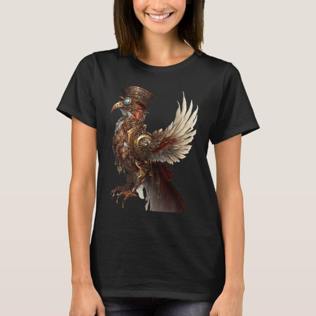 Camiseta Steampunk Phoenix Rising Resurrection Rebirth New  (Anverso)