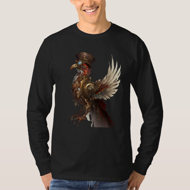 Camiseta Steampunk Phoenix Rising Resurrection Rebirth New  (Anverso)