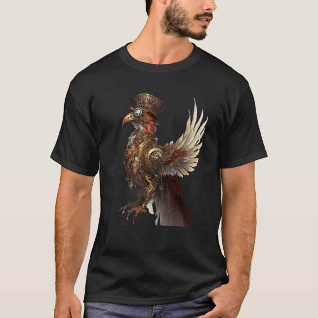 Camiseta Steampunk Phoenix Rising Resurrection Rebirth New  (Anverso)