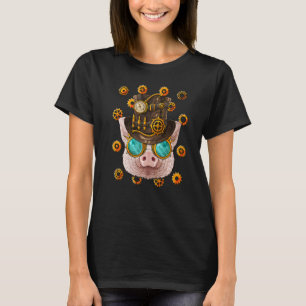 Camiseta Steampunk Pig Medieval Victorian Steam Powered Far