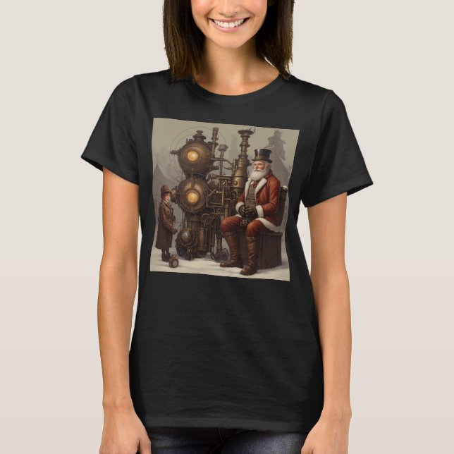 Camiseta Steampunk Santa y Child (Anverso)