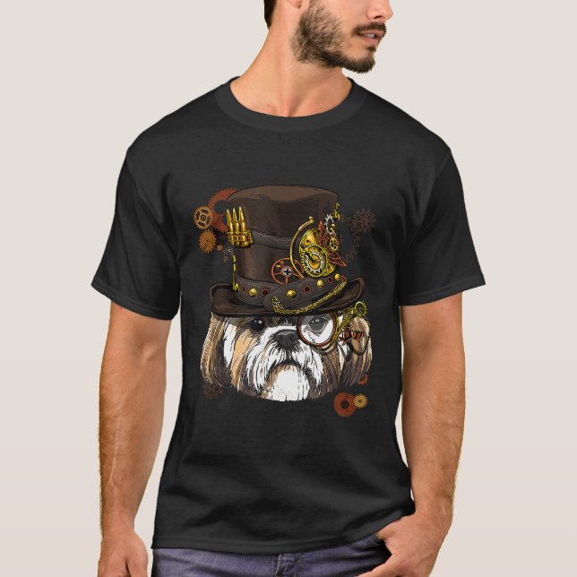 Camiseta Steampunk Shih Tzu Dog Steampunk (Anverso)